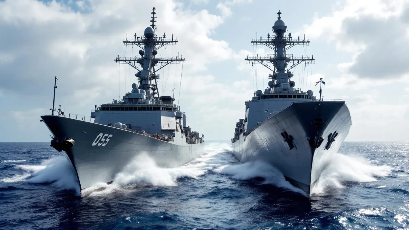 China e EUA em confronto: tensão naval no mar do Sul divide opiniões globais