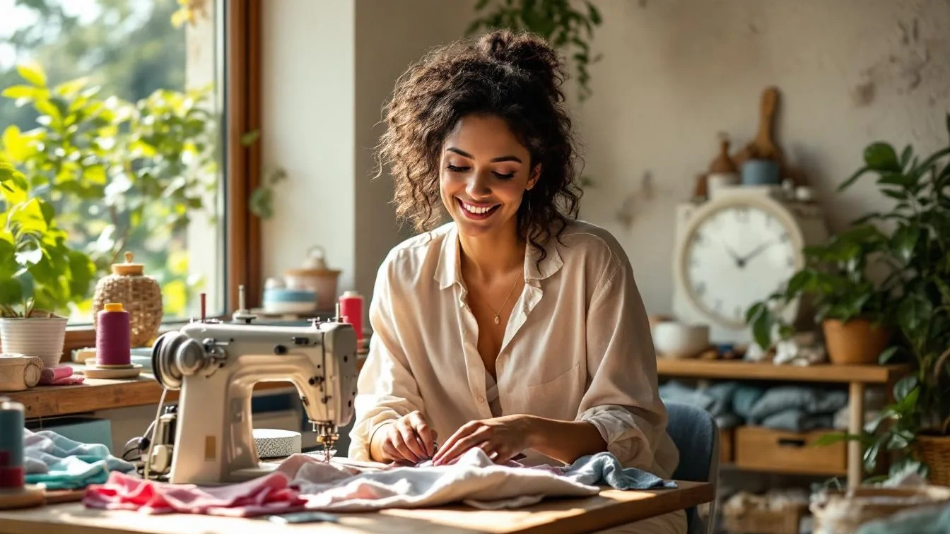 Como criar um rendimento extra semanal com pequenos arranjos de costura em casa