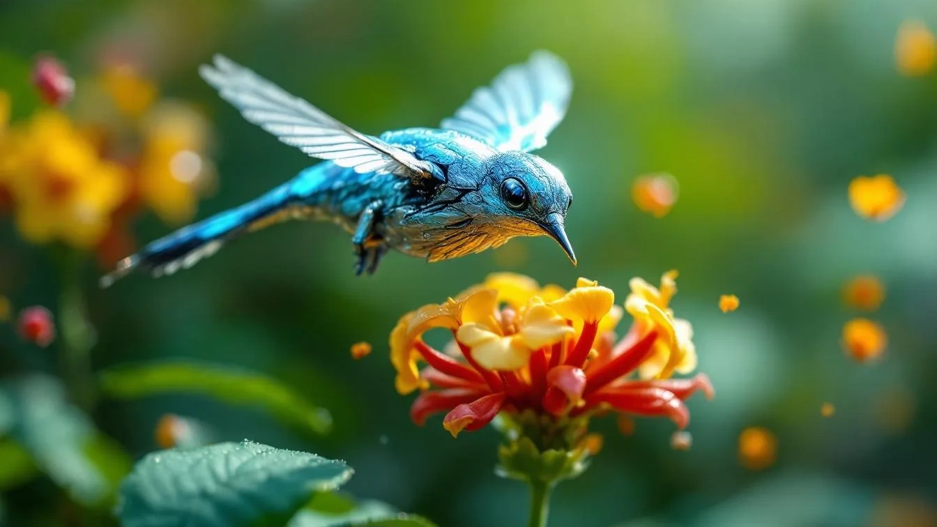 Parece um drone: o que aprendi ao observar este pássaro raro a beber néctar