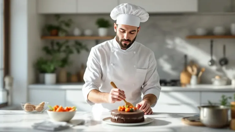 Um chef revela como um bolo de cenoura com chocolate fica pronto em minutos